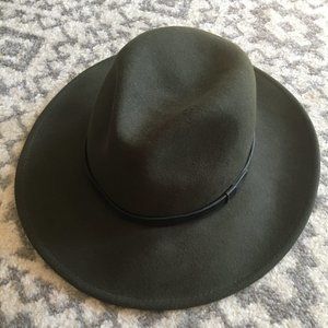 Dark green wool men's  FEDORA hat